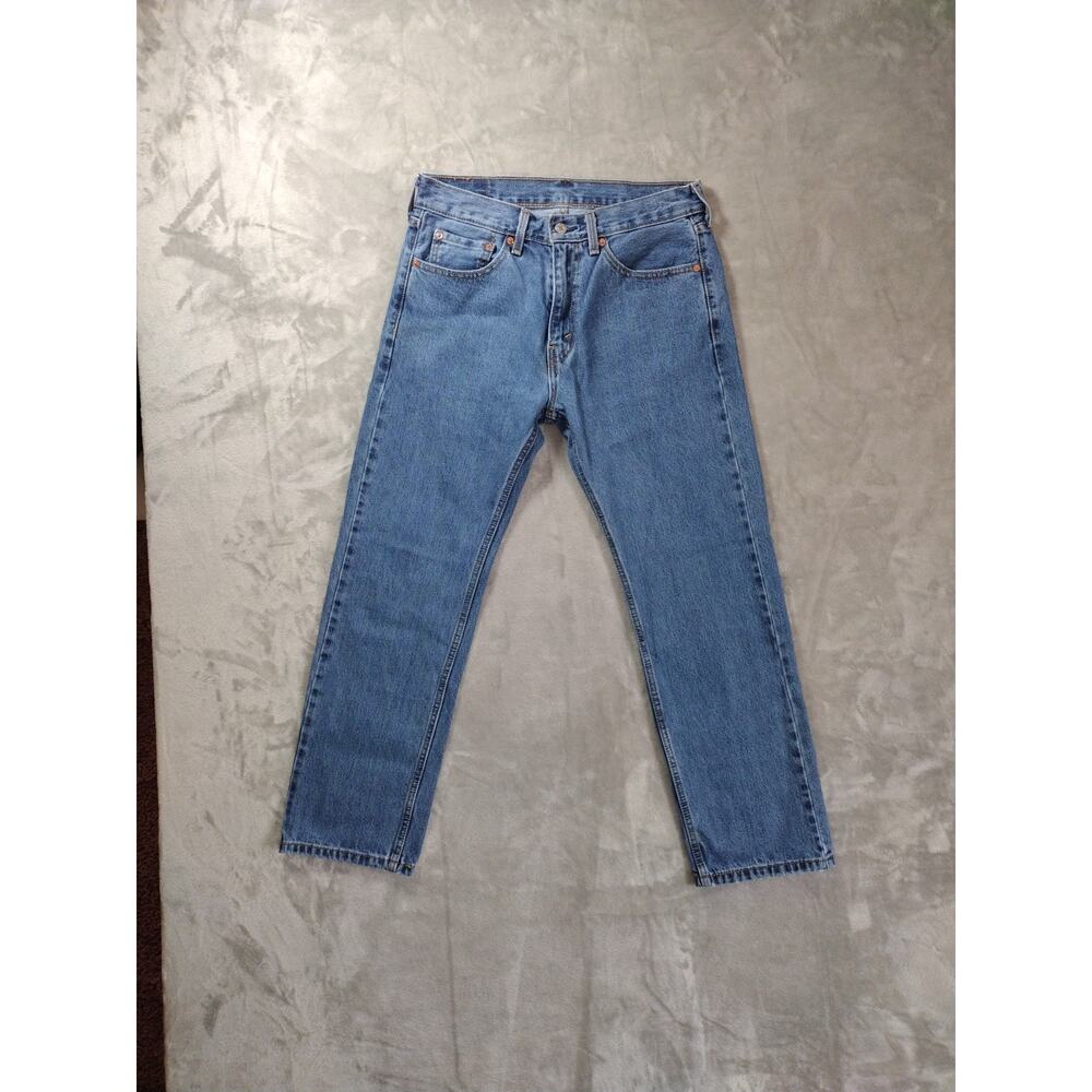 Levis 505 Jeans Mens 32x30 Straight Relaxed Med Wash Western Cowboy Casual USA